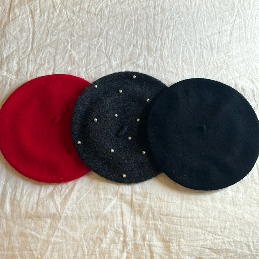 Wool Berets - Set of 3